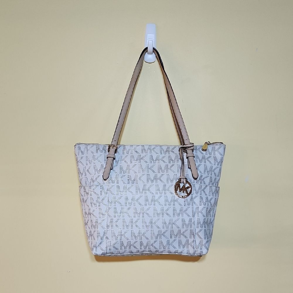Michael Kors Cream Monogram Tote